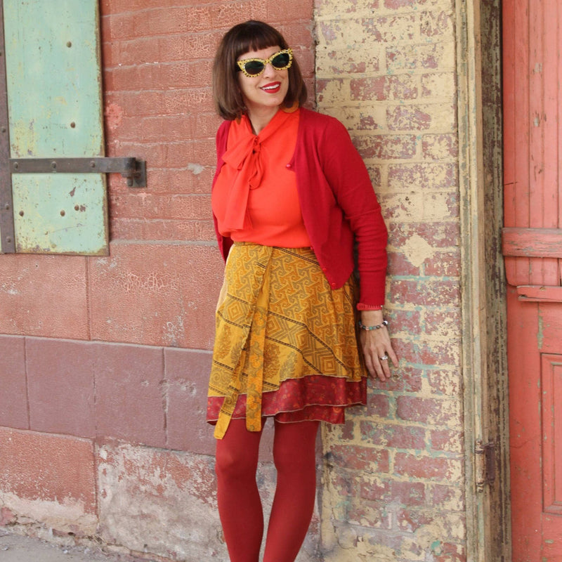 Seconds and Surplus Mini Sari Wrap Skirts