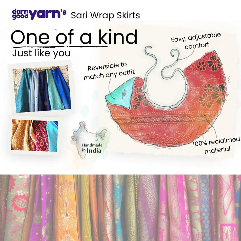 Seconds and Surplus Mini Sari Wrap Skirts