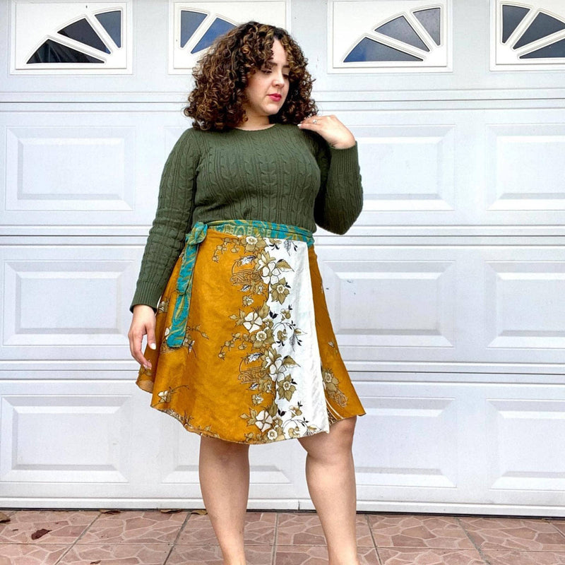 Seconds and Surplus Mini Sari Wrap Skirts