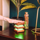 Mini Square Mid-Century Design Natural Friendship Lamp – Compact Retro Wi-Fi Touch Lamp for Connection by Friendship Lamps | Powered by Filimin