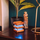 Mini Square Mid-Century Design Natural Friendship Lamp – Compact Retro Wi-Fi Touch Lamp for Connection by Friendship Lamps | Powered by Filimin