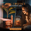 Mini Square Mid-Century Design Natural Friendship Lamp – Compact Retro Wi-Fi Touch Lamp for Connection by Friendship Lamps | Powered by Filimin