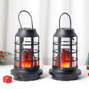 Set of 2 8" Flame Lamp with Timer by JHY DESIGN