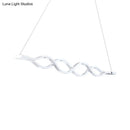 GobekUsa Minimal 2/4-Light Acrylic LED Island Light Fixture - White Waves Design in Warm/White Light