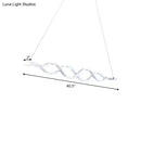 GobekUsa Minimal 2/4-Light Acrylic LED Island Light Fixture - White Waves Design in Warm/White Light