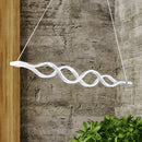 GobekUsa Minimal 2/4-Light Acrylic LED Island Light Fixture - White Waves Design in Warm/White Light
