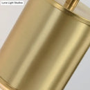 GobekUsa Minimal Brass Tube Wall Sconce Light with Clear Glass Mount - Single Light Lamp Kit