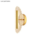 GobekUsa Minimal LED Gold Sconce - Metallic Geometric Wall Light for Living Room in White/Warm