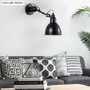 GobekUsa Minimalist 1-Head Wall Lamp with Metal Shade - Black/White Sconce Lighting for Living Room