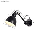 GobekUsa Minimalist 1-Head Wall Lamp with Metal Shade - Black/White Sconce Lighting for Living Room