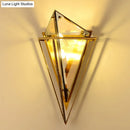 GobekUsa Minimalist 2-Bulb Crystal Sconce in Amber/Smoke Gray for Living Room - Diamond Wall Light Fixture