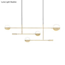 GobekUsa Minimalist 3-Arm Pendant Light with 4 Bulbs for Dining Room Island