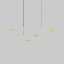 GobekUsa Minimalist 3-Arm Pendant Light with 4 Bulbs for Dining Room Island