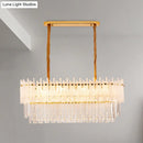 GobekUsa Minimalist 9-Light Crystal Chandelier for Dining Room - Clear Island Lighting