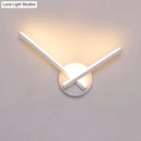 GobekUsa Minimalist Acrylic Cross LED Wall Sconce in Black/White for Bedside Lighting - Warm/White Ambiance
