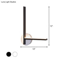 GobekUsa Minimalist Acrylic Cross LED Wall Sconce in Black/White for Bedside Lighting - Warm/White Ambiance