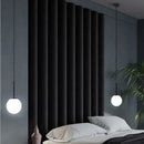 Minimalist Acrylic Globe Pendant Light In Black Or Gold