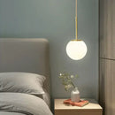 Minimalist Acrylic Globe Pendant Light In Black Or Gold