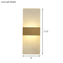 GobekUsa Minimalist Acrylic Wall Sconce with Gold Band and Warm/White Light - Perfect for Bedside