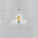 GobekUsa Minimalist Acrylic LED Vanity Light with Gold Finish for Bathroom Walls