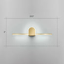 GobekUsa Minimalist Acrylic LED Vanity Light with Gold Finish for Bathroom Walls