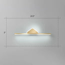 GobekUsa Minimalist Acrylic LED Vanity Light with Gold Finish for Bathroom Walls