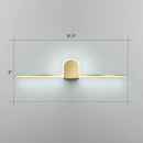 GobekUsa Minimalist Acrylic LED Vanity Light with Gold Finish for Bathroom Walls