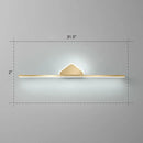 GobekUsa Minimalist Acrylic LED Vanity Light with Gold Finish for Bathroom Walls