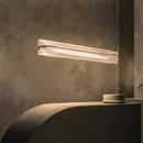 GobekUsa Minimalist Acrylic Pipe LED Hanging Lamp - Clear Island Light Fixture