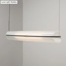 GobekUsa Minimalist Acrylic Pipe LED Hanging Lamp - Clear Island Light Fixture