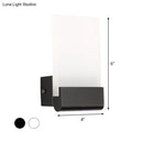 GobekUsa Minimalist Acrylic Rectangle Wall Mount LED Sconce Lamp - Bedside Light with Warm/White Glow