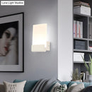 GobekUsa Minimalist Acrylic Rectangle Wall Mount LED Sconce Lamp - Bedside Light with Warm/White Glow