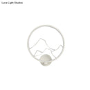 GobekUsa Minimalist Acrylic Ring Wall Lamp with LED, White/Black Mountain Shade