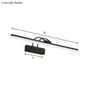 GobekUsa Minimalist Acrylic Vanity Lighting Fixture - 16"/20" Modern LED Wall Mount Light in Black for Bathroom with Warm/White Light
