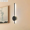GobekUsa Minimalist Acrylic Wall Sconce with LED Light in Black/White - Available in 3 Sizes