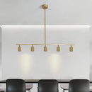 GobekUsa Minimalist Adjustable LED Dining Room Pendant Light with Tube Shade