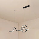 GobekUsa Minimalist Aluminum LED Dining Room Pendant Lamp – Curve Art Island Lighting