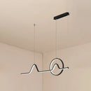 GobekUsa Minimalist Aluminum LED Dining Room Pendant Lamp – Curve Art Island Lighting