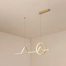 GobekUsa Minimalist Aluminum LED Dining Room Pendant Lamp – Curve Art Island Lighting