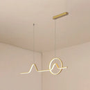 GobekUsa Minimalist Aluminum LED Dining Room Pendant Lamp – Curve Art Island Lighting