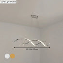 GobekUsa Minimalist Aluminum Wave Shaped Pendant Light - Adjustable Cord, LED Island Lighting