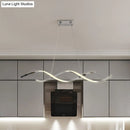 GobekUsa Minimalist Aluminum Wave Shaped Pendant Light - Adjustable Cord, LED Island Lighting