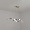 GobekUsa Minimalist Aluminum Wave Shaped Pendant Light - Adjustable Cord, LED Island Lighting