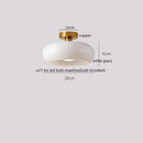 GobekUsa Glass Copper LED Ceiling Light Fixture for Home Decor Porch Hallway Room