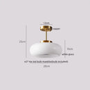 GobekUsa Glass Copper LED Ceiling Light Fixture for Home Decor Porch Hallway Room