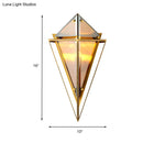 GobekUsa Minimalist 2-Bulb Crystal Sconce in Amber/Smoke Gray for Living Room - Diamond Wall Light Fixture