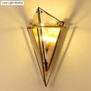 GobekUsa Minimalist 2-Bulb Crystal Sconce in Amber/Smoke Gray for Living Room - Diamond Wall Light Fixture
