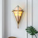 GobekUsa Minimalist 2-Bulb Crystal Sconce in Amber/Smoke Gray for Living Room - Diamond Wall Light Fixture