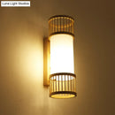 GobekUsa Asian Bamboo Cylinder Shade Wall Sconce Light in Beige - Stylish 1-Head Wall Lamp for Stairway