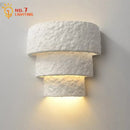 GobekUsa Bauhaus White Gypsum LED Wall Lamp for Living Room Bedroom - Minimalist Design